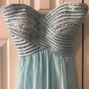 Morgan and Co Light Blue Formal/Prom Dress